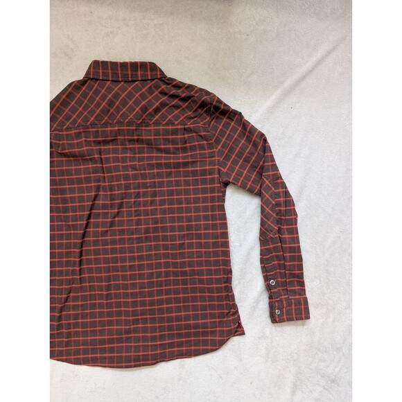 LL Bean Shirt Mens Large Stripes Red Elbow Patch Metal Buttons RARE Vintage - Picture 8 of 9